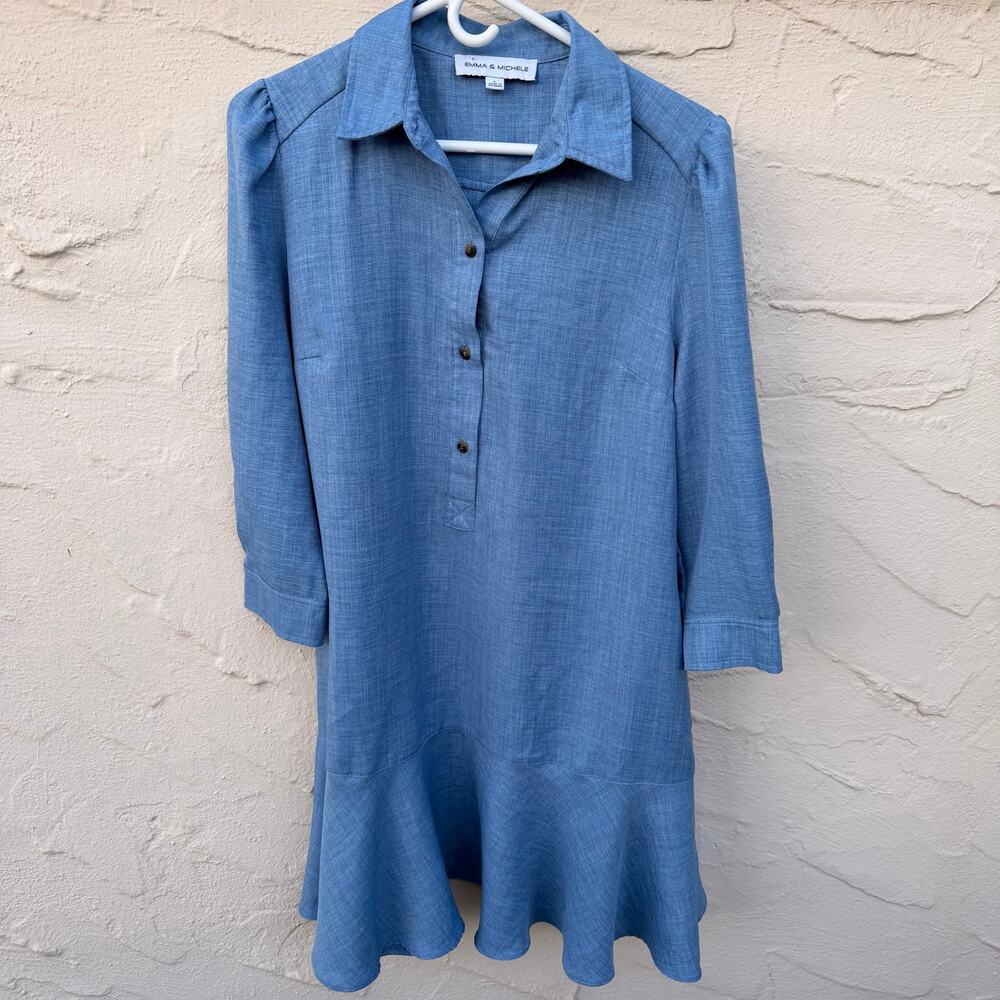 Emma & Michele light linen dress size: L